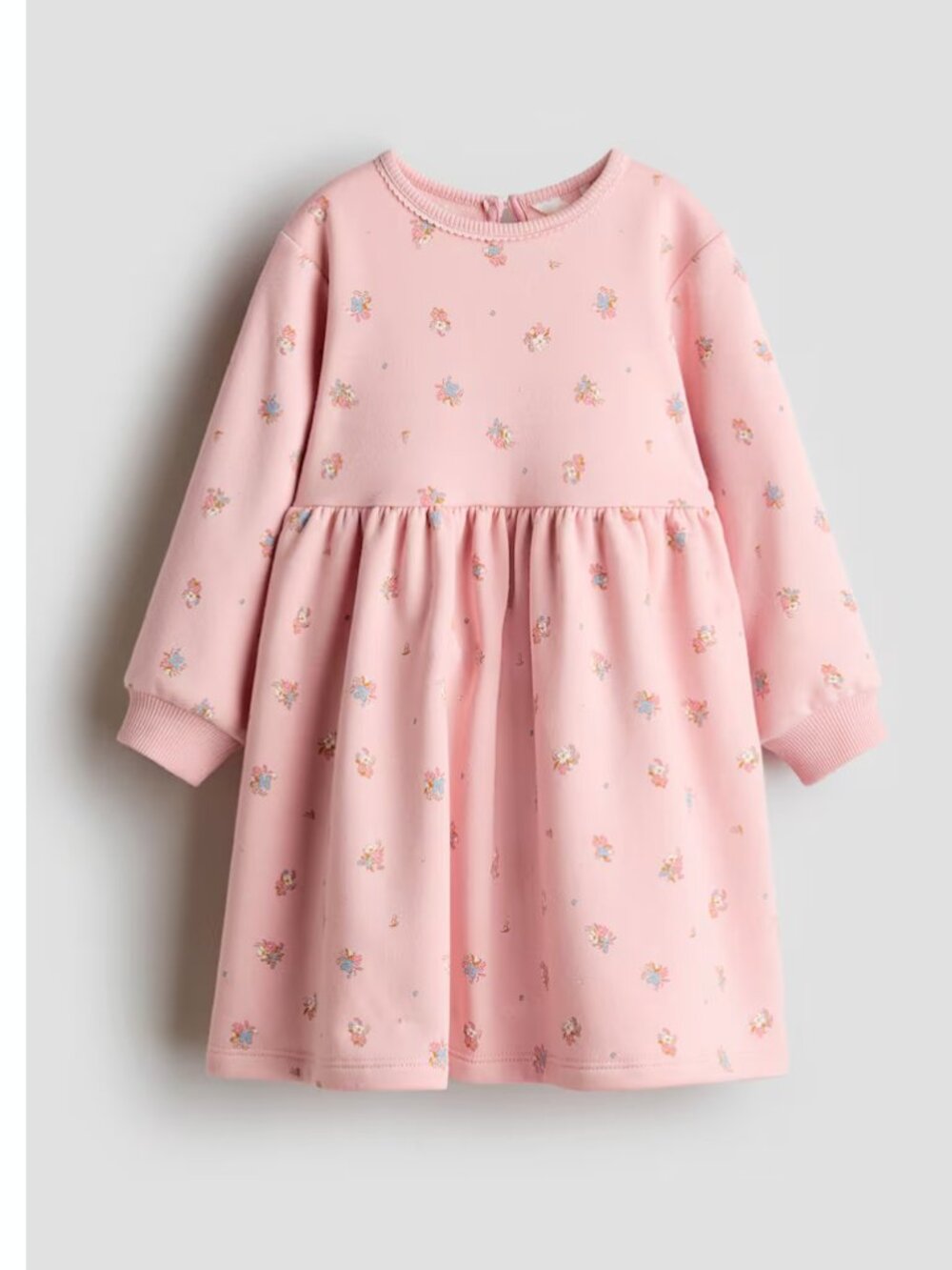 H&M Girls Printed Sweatshirt Pink Dress